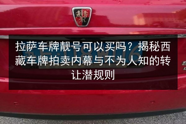 拉萨车牌靓号可以买吗？揭秘西藏车牌拍卖内幕与不为人知的转让潜规则 第2张