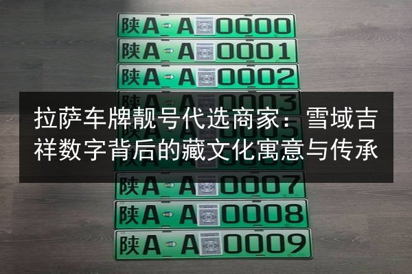 拉萨车牌靓号代选商家:雪域吉祥数字背后的藏文化寓意与传承 第3张 拉萨车牌靓号代选商家:雪域吉祥数字背后的藏文化寓意与传承 第3张