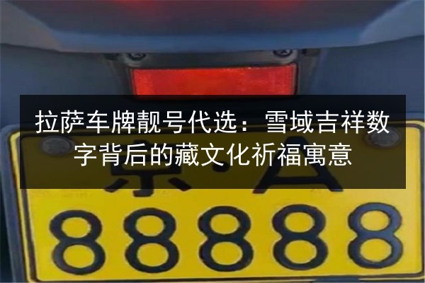 拉萨车牌靓号代选：雪域吉祥数字背后的藏文化祈福寓意 第2张