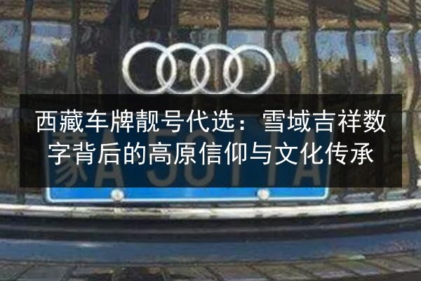 西藏车牌靓号代选：雪域吉祥数字背后的高原信仰与文化传承