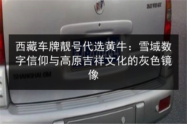 西藏车牌靓号代选黄牛:雪域数字信仰与高原吉祥文化的灰色镜像 第2张 西藏车牌靓号代选黄牛:雪域数字信仰与高原吉祥文化的灰色镜像 第2张