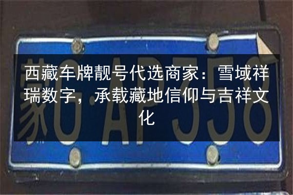 西藏车牌靓号代选商家:雪域祥瑞数字,承载藏地信仰与吉祥文化 第3张 西藏车牌靓号代选商家:雪域祥瑞数字,承载藏地信仰与吉祥文化 第3张