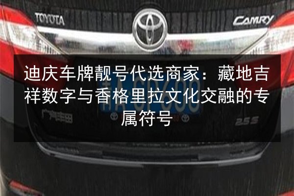 迪庆车牌靓号代选商家：藏地吉祥数字与香格里拉文化交融的专属符号