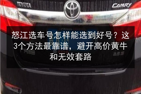 怒江选车号怎样能选到好号？这3个方法最靠谱，避开高价黄牛和无效套路 第2张