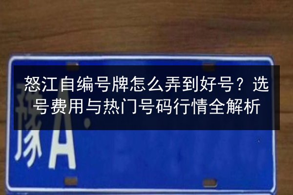 怒江自编号牌怎么弄到好号?选号费用与热门号码行情全解析 第2张 怒江自编号牌怎么弄到好号?选号费用与热门号码行情全解析 第2张