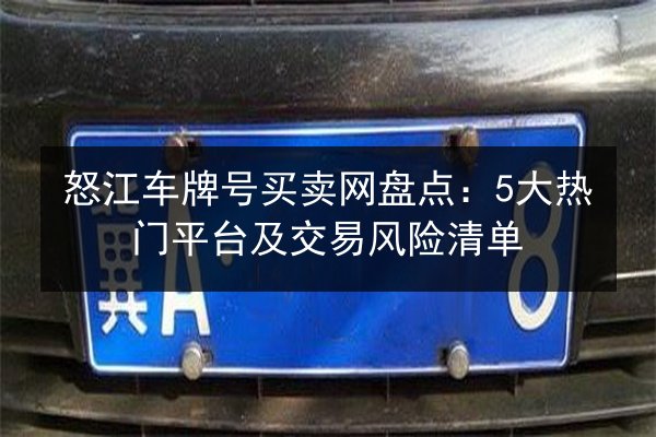 怒江车牌号买卖网盘点：5大热门平台及交易风险清单