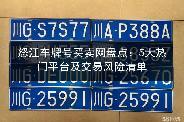 怒江车牌号买卖网盘点:5大热门平台及交易风险清单 第2张 怒江车牌号买卖网盘点:5大热门平台及交易风险清单 第2张
