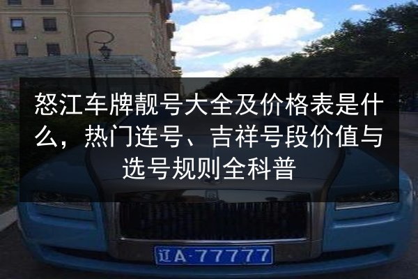 怒江车牌靓号大全及价格表是什么,热门连号、吉祥号段价值与选号规则全科普 第2张 怒江车牌靓号大全及价格表是什么,热门连号、吉祥号段价值与选号规则全科普 第2张
