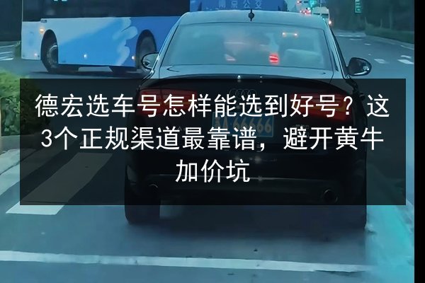 德宏选车号怎样能选到好号?这3个正规渠道最靠谱,避开黄牛加价坑 第2张 德宏选车号怎样能选到好号?这3个正规渠道最靠谱,避开黄牛加价坑 第2张