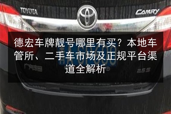 德宏车牌靓号哪里有买?本地车管所、二手车市场及正规平台渠道全解析 第3张 德宏车牌靓号哪里有买?本地车管所、二手车市场及正规平台渠道全解析 第3张