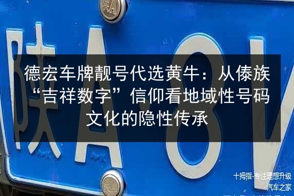德宏车牌靓号代选黄牛：从傣族“吉祥数字”信仰看地域性号码文化的隐性传承 第2张