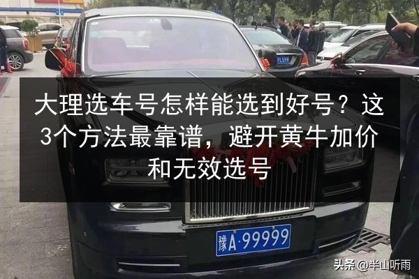 大理选车号怎样能选到好号？这3个方法最靠谱，避开黄牛加价和无效选号 第2张