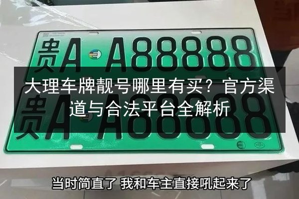 大理车牌靓号哪里有买?官方渠道与合法平台全解析 第2张 大理车牌靓号哪里有买?官方渠道与合法平台全解析 第2张