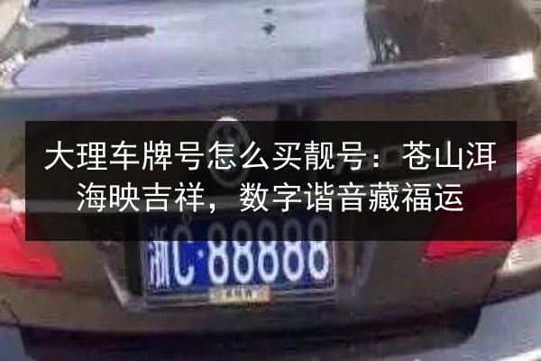 大理车牌号怎么买靓号：苍山洱海映吉祥，数字谐音藏福运