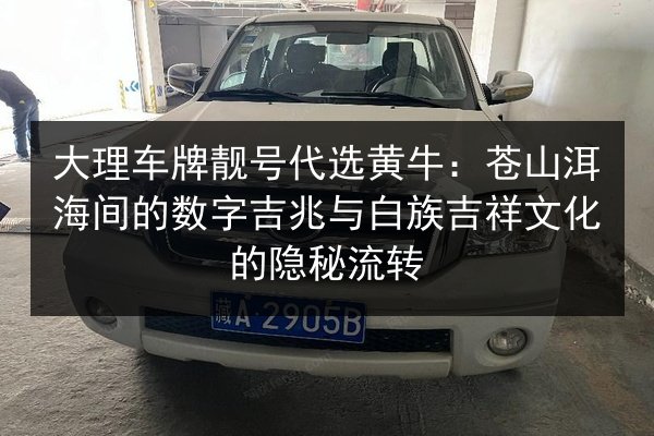 大理车牌靓号代选黄牛:苍山洱海间的数字吉兆与白族吉祥文化的隐秘流转 第2张 大理车牌靓号代选黄牛:苍山洱海间的数字吉兆与白族吉祥文化的隐秘流转 第2张