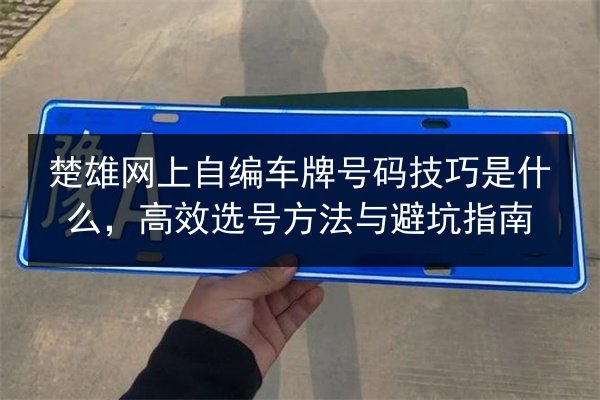楚雄网上自编车牌号码技巧是什么,高效选号方法与避坑指南 第2张 楚雄网上自编车牌号码技巧是什么,高效选号方法与避坑指南 第2张