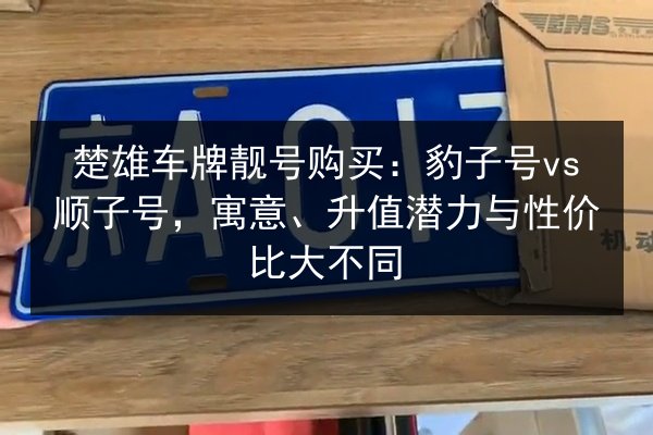 楚雄车牌靓号购买：豹子号vs顺子号，寓意、升值潜力与性价比大不同 第3张