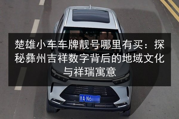 楚雄小车车牌靓号哪里有买：探秘彝州吉祥数字背后的地域文化与祥瑞寓意 第2张
