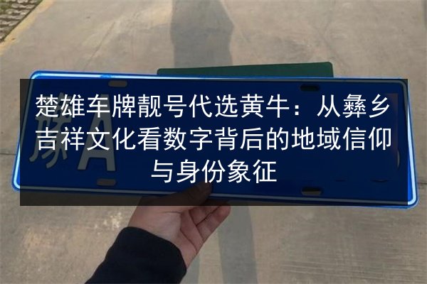 楚雄车牌靓号代选黄牛：从彝乡吉祥文化看数字背后的地域信仰与身份象征 第3张