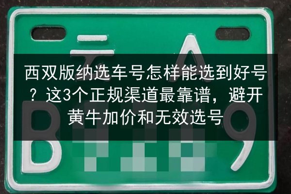 西双版纳选车号怎样能选到好号?这3个正规渠道最靠谱,避开黄牛加价和无效选号 第2张 西双版纳选车号怎样能选到好号?这3个正规渠道最靠谱,避开黄牛加价和无效选号 第2张