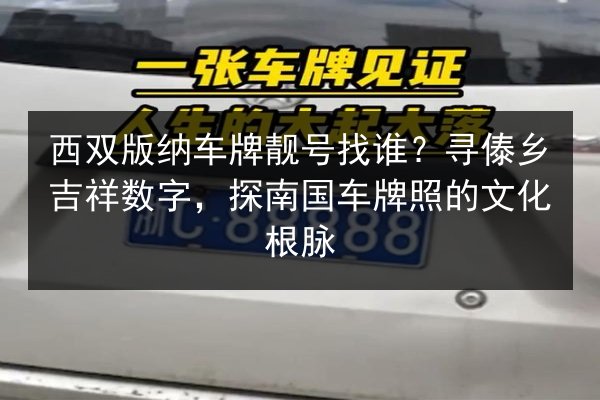 西双版纳车牌靓号找谁？寻傣乡吉祥数字，探南国车牌照的文化根脉 第2张