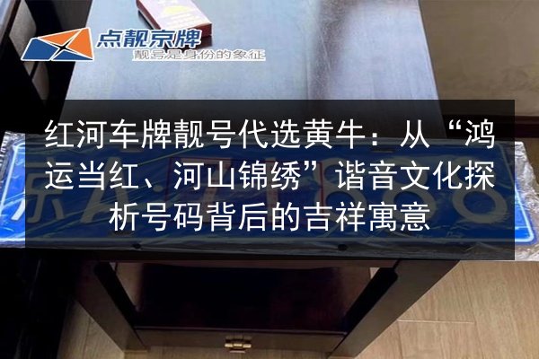 红河车牌靓号代选黄牛:从“鸿运当红、河山锦绣”谐音文化探析号码背后的吉祥寓意 第1张 红河车牌靓号代选黄牛:从“鸿运当红、河山锦绣”谐音文化探析号码背后的吉祥寓意 第1张
