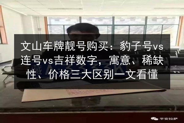 文山车牌靓号购买:豹子号vs连号vs吉祥数字,寓意、稀缺性、价格三大区别一文看懂 第2张 文山车牌靓号购买:豹子号vs连号vs吉祥数字,寓意、稀缺性、价格三大区别一文看懂 第2张