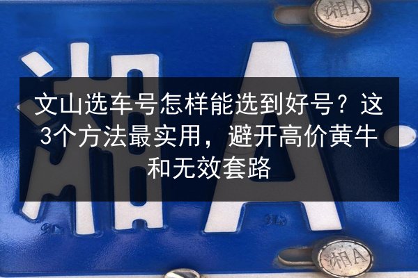 文山选车号怎样能选到好号?这3个方法最实用,避开高价黄牛和无效套路 第3张 文山选车号怎样能选到好号?这3个方法最实用,避开高价黄牛和无效套路 第3张