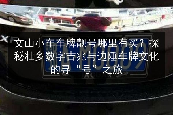 文山小车车牌靓号哪里有买？探秘壮乡数字吉兆与边陲车牌文化的寻“号”之旅 第1张