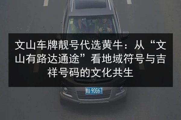 文山车牌靓号代选黄牛:从“文山有路达通途”看地域符号与吉祥号码的文化共生 第3张 文山车牌靓号代选黄牛:从“文山有路达通途”看地域符号与吉祥号码的文化共生 第3张