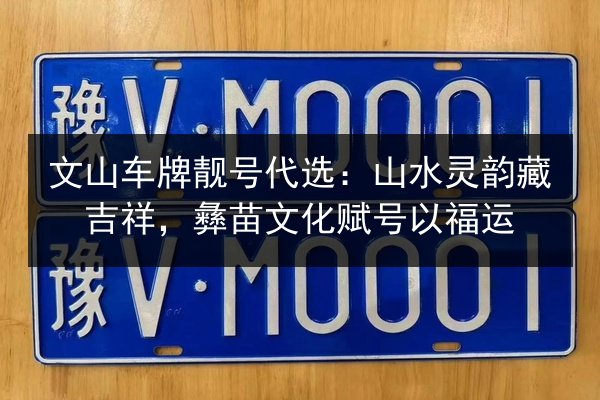文山车牌靓号代选：山水灵韵藏吉祥，彝苗文化赋号以福运 第1张
