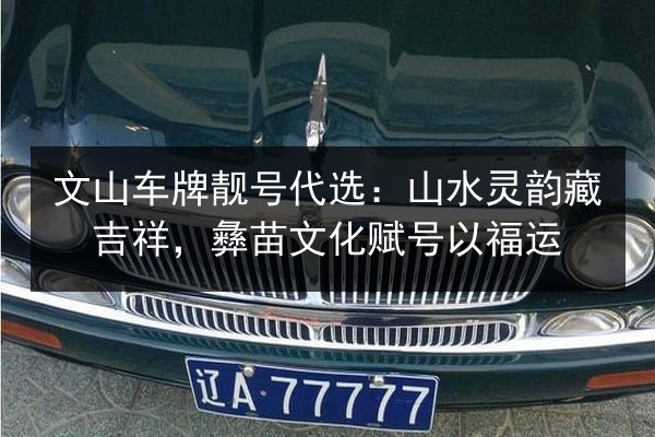 文山车牌靓号代选：山水灵韵藏吉祥，彝苗文化赋号以福运 第2张