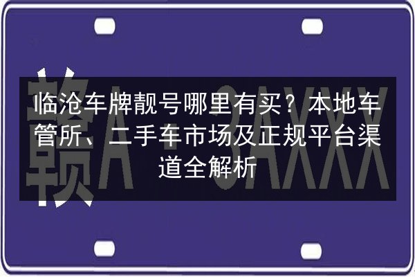 临沧车牌靓号哪里有买？本地车管所、二手车市场及正规平台渠道全解析 第3张