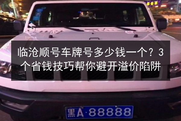 临沧顺号车牌号多少钱一个？3个省钱技巧帮你避开溢价陷阱 第2张