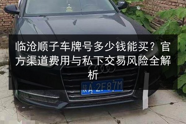 临沧顺子车牌号多少钱能买?官方渠道费用与私下交易风险全解析 第2张 临沧顺子车牌号多少钱能买?官方渠道费用与私下交易风险全解析 第2张