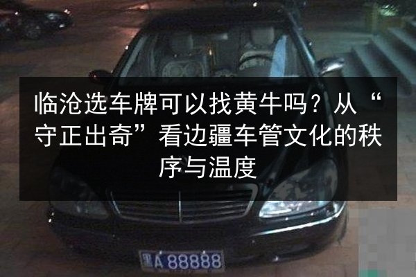 临沧选车牌可以找黄牛吗？从“守正出奇”看边疆车管文化的秩序与温度 第3张
