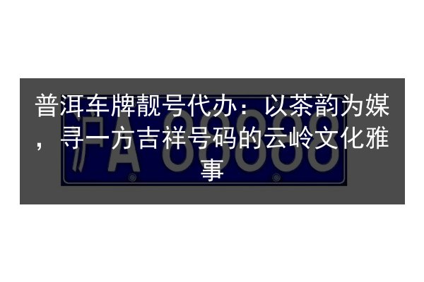 普洱车牌靓号代办:以茶韵为媒,寻一方吉祥号码的云岭文化雅事 第3张 普洱车牌靓号代办:以茶韵为媒,寻一方吉祥号码的云岭文化雅事 第3张