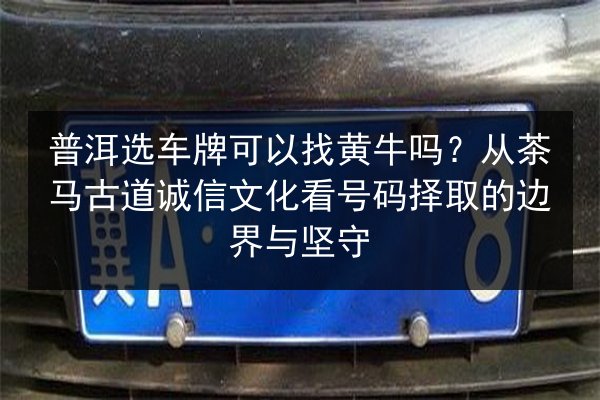 普洱选车牌可以找黄牛吗？从茶马古道诚信文化看号码择取的边界与坚守 第2张