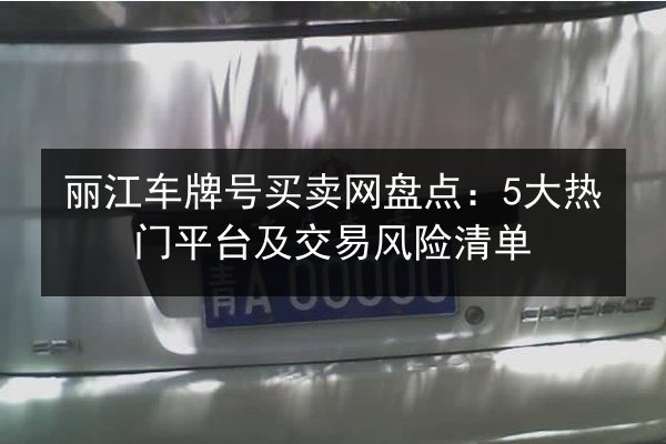 丽江车牌号买卖网盘点：5大热门平台及交易风险清单 第3张