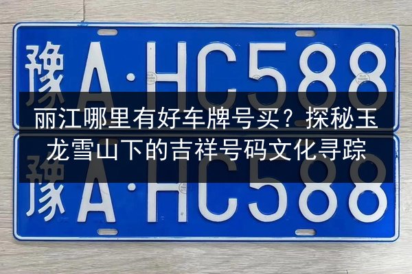 丽江哪里有好车牌号买?探秘玉龙雪山下的吉祥号码文化寻踪 第2张 丽江哪里有好车牌号买?探秘玉龙雪山下的吉祥号码文化寻踪 第2张