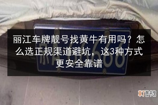 丽江车牌靓号找黄牛有用吗？怎么选正规渠道避坑，这3种方式更安全靠谱 第2张