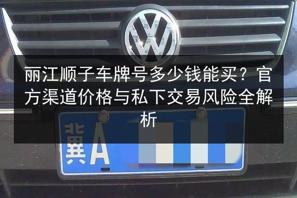 丽江顺子车牌号多少钱能买?官方渠道价格与私下交易风险全解析 第2张 丽江顺子车牌号多少钱能买?官方渠道价格与私下交易风险全解析 第2张