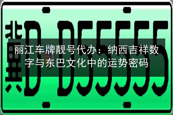 丽江车牌靓号代办：纳西吉祥数字与东巴文化中的运势密码 第3张
