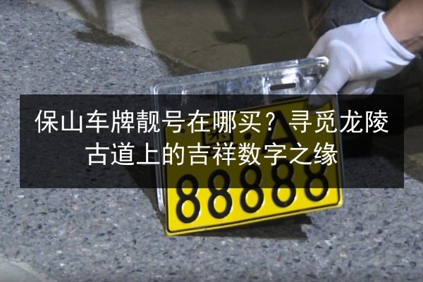保山车牌靓号在哪买?寻觅龙陵古道上的吉祥数字之缘 第2张 保山车牌靓号在哪买?寻觅龙陵古道上的吉祥数字之缘 第2张
