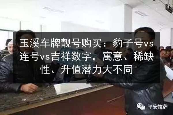 玉溪车牌靓号购买:豹子号vs连号vs吉祥数字,寓意、稀缺性、升值潜力大不同 第2张 玉溪车牌靓号购买:豹子号vs连号vs吉祥数字,寓意、稀缺性、升值潜力大不同 第2张