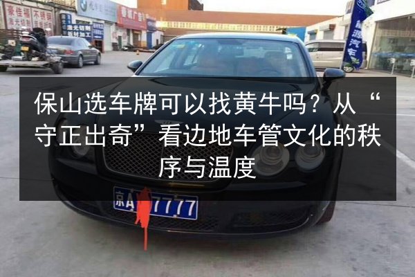 保山选车牌可以找黄牛吗?从“守正出奇”看边地车管文化的秩序与温度 第2张 保山选车牌可以找黄牛吗?从“守正出奇”看边地车管文化的秩序与温度 第2张