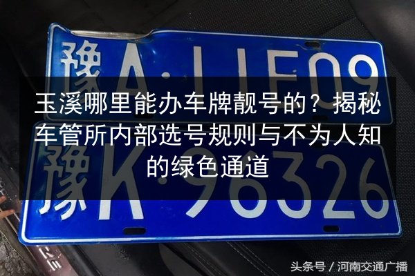玉溪哪里能办车牌靓号的?揭秘车管所内部选号规则与不为人知的绿色通道 第3张 玉溪哪里能办车牌靓号的?揭秘车管所内部选号规则与不为人知的绿色通道 第3张