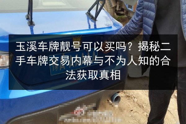 玉溪车牌靓号可以买吗?揭秘二手车牌交易内幕与不为人知的合法获取真相 第3张 玉溪车牌靓号可以买吗?揭秘二手车牌交易内幕与不为人知的合法获取真相 第3张