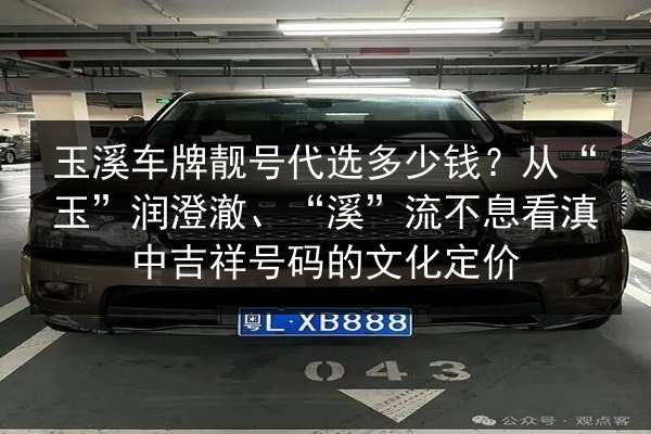玉溪车牌靓号代选多少钱?从“玉”润澄澈、“溪”流不息看滇中吉祥号码的文化定价 第2张 玉溪车牌靓号代选多少钱?从“玉”润澄澈、“溪”流不息看滇中吉祥号码的文化定价 第2张