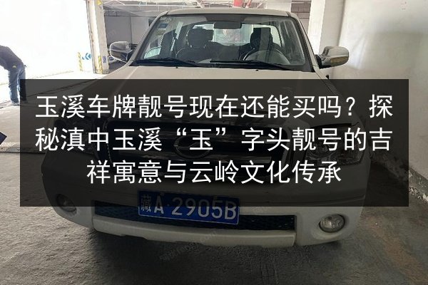 玉溪车牌靓号现在还能买吗？探秘滇中玉溪“玉”字头靓号的吉祥寓意与云岭文化传承